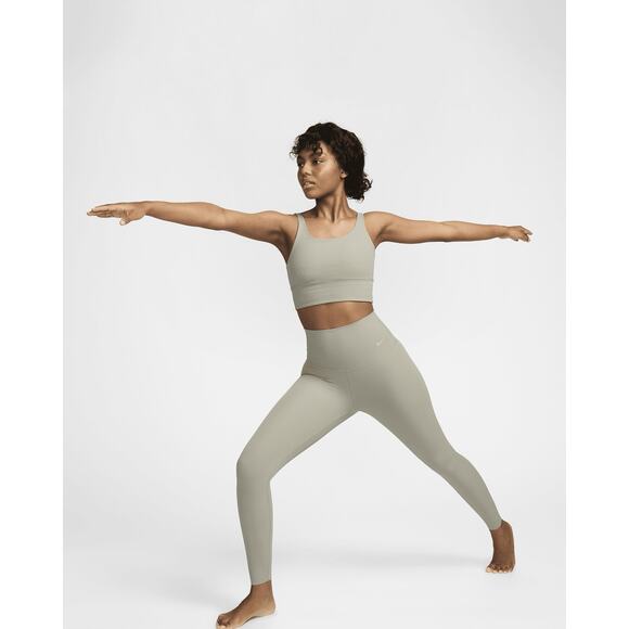 Nike Zenvy Rib Women’s High-Waisted 7/8 Leggings in Green, size M, NWT - Picture 1 of 12